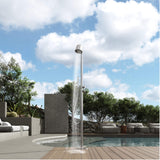 Floor Standing Stainless Steel Outdoor Shower Column Brushed Nickel JK0428