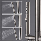 Floor Standing Stainless Steel Outdoor Shower Column Brushed Nickel JK0428