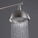 Premium 304 Stainless Steel Outdoor Shower Fixture with Rainfall & Handheld Shower JK0429