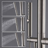 Premium 304 Stainless Steel Outdoor Shower Fixture with Rainfall & Handheld Shower JK0429