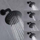 6" 5-Spray High Pressure Powerful Rain Shower Head with Shower Arm and Flange