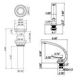 Deck Mount Basin Faucet Single Handle Bathroom Faucet RB0725