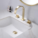 Bathroom Basin Faucet Hot and Cold Faucet Widespread Countertop Mounted Faucet