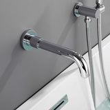 Bathtub Faucet with Handheld Sprayer Tub Filler Wall Mount Bathtub Mixer Tap Single Handle