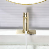 Bathroom Sink Faucet Single Handle Brass Modern Farmhouse RV Lavatory Vanity Faucet with Cover Plate