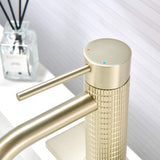 Bathroom Sink Faucet Single Handle Brass Modern Farmhouse RV Lavatory Vanity Faucet with Cover Plate