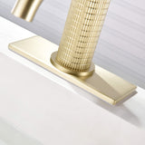 Bathroom Sink Faucet Single Handle Brass Modern Farmhouse RV Lavatory Vanity Faucet with Cover Plate