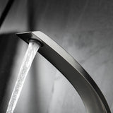 Modern Single Handle C-Shaped Curved Spout Bathroom Sink Faucet