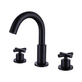 Cross Handle Widespread Bathroom Faucet with 360° Rotation Spout RB1065