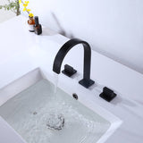 Bathroom Basin Faucet Hot and Cold Faucet Widespread Countertop Mounted Faucet