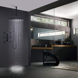 Ceiling Mount Thermostatic Shower Faucet Set with 6 Body Sprays Chrome RB0807
