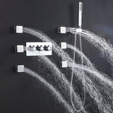 3 Function Large Shower System with Body Spray and LED Light Matte Black RB0815