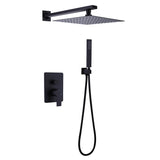 Black with Gold Dual-Tone 2-Way Function Diverter Shower Kit with Embedded Box Mixer Valve