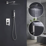 Black with Gold Dual-Tone 2-Way Function Diverter Shower Kit with Embedded Box Mixer Valve