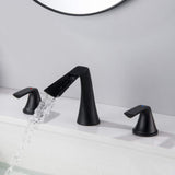 Waterfall Bathroom Faucet for 3 Hole 2 Handle 8 Inch Widespread Sink Faucet RB0856