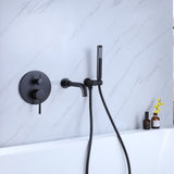 Bathtub Faucet with Handheld Sprayer Tub Filler Wall Mount Bathtub Mixer Tap Single Handle