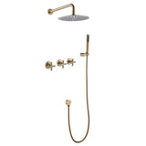 Shower Faucet Set with 10 Inch High Pressure Rain Showerhead and Handheld Spray RB0870