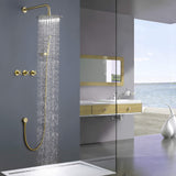 Shower Faucet Set with 10 Inch High Pressure Rain Showerhead and Handheld Spray RB0870