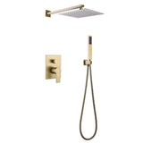 Black with Gold Dual-Tone 2-Way Function Diverter Shower Kit with Embedded Box Mixer Valve