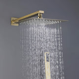 Black with Gold Dual-Tone 2-Way Function Diverter Shower Kit with Embedded Box Mixer Valve