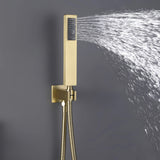 Black with Gold Dual-Tone 2-Way Function Diverter Shower Kit with Embedded Box Mixer Valve