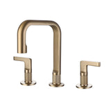 3-Hole 2-Handle Widespread Brass Bathroom Faucet Modern Vanity Lavatory Faucet