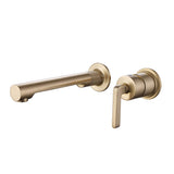 Solid Brass Single Lever Wall Mount Bathroom Faucet Sink Faucet