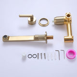 Solid Brass Single Lever Wall Mount Bathroom Faucet Sink Faucet