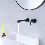 Solid Brass Single Lever Wall Mount Bathroom Faucet Sink Faucet