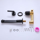 Solid Brass Single Lever Wall Mount Bathroom Faucet Sink Faucet