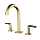 Bathroom Basin Faucet 3-Hole Widespread Lavatory Mixer Tap Brass