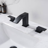 Widespread Bathroom Faucet Waterfall 3 Holes Bathroom Sink Faucet