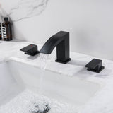 Widespread Bathroom Faucet Waterfall 3 Holes Bathroom Sink Faucet