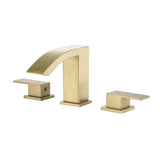 Widespread Bathroom Faucet Waterfall 3 Holes Bathroom Sink Faucet