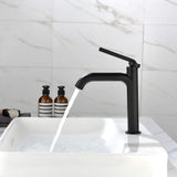 Single Handle Bathroom Sink Faucet Brass Modern 1 Hole Bathroom Basin Faucet