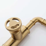 Single Handle Industrial Pipe Bathroom Vessel Sink Faucet Solid Brass Modern High Tall Faucet