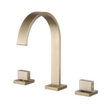 Two Handle Widespread Bathroom Sink Faucet Brushed Gold RB1189