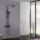 Thermostatic Shower System with Bathtub Spout 10-Inch Rain Showerhead and Handheld Combo Set