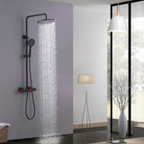 Thermostatic Shower System with Bathtub Spout 10-Inch Rain Showerhead and Handheld Combo Set