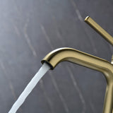 Single Handle Bathroom Sink Faucet Brass Modern 1 Hole Bathroom Basin Faucet