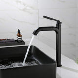 Single Handle Bathroom Vessel Sink Faucet Brass Modern 1 Hole Bathroom High Tall Faucet