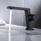 Solid Brass Bathroom Basin Faucet Hot and Cold Water Sink Mixer Tap Single Handle