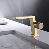 Solid Brass Bathroom Basin Faucet Hot and Cold Water Sink Mixer Tap Single Handle