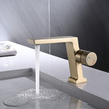 Solid Brass Bathroom Basin Faucet Hot and Cold Water Sink Mixer Tap Single Handle