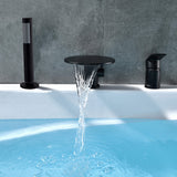 Single Handle Deck Mount Roman Tub Faucet with Hand Shower