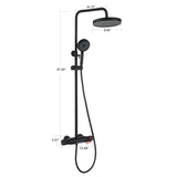 Thermostatic Shower System with Adjustable Bathtub Waterfall and Multi-Function Handheld Shower