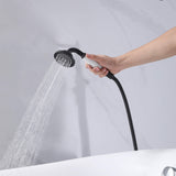 Freestanding Bathtub Faucet Tub Filler with Classic Brass Stand Alone Clawfoot Tub Faucet Matte Black JK0117