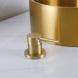 Ceiling Mount Brushed Gold Bathroom Faucet with Water Drop Design RB1008