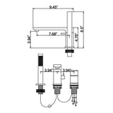 Bathtub Faucet with Handheld Shower Rotatable Spout RB1054