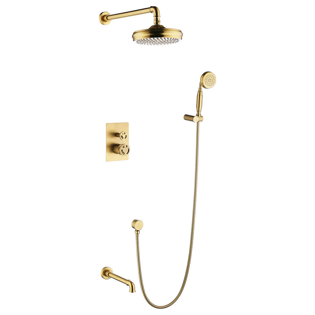 Wall Mount Shower System with Embedded-Box and Tub Spout RB1005 – Rbrohant